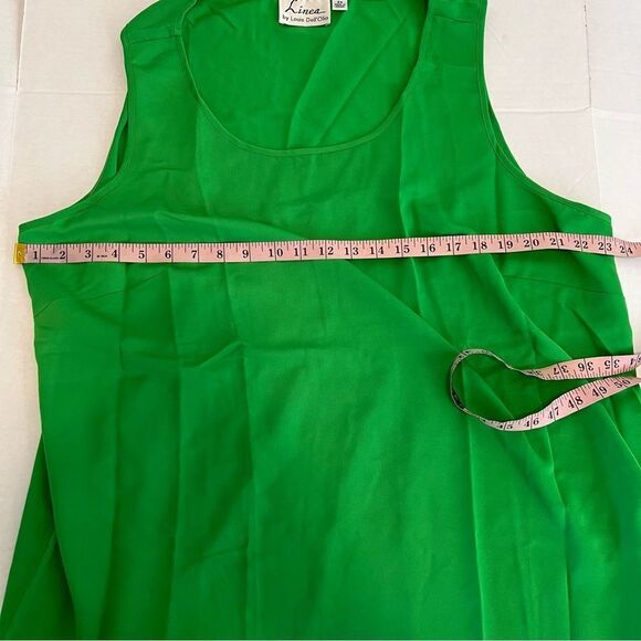 New Linea by Louis Dell'Olio Caftan and Tank Set in Grass Green | Size 2X - Picture 10 of 14